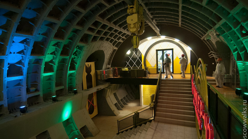 Illustration for article titled This Soviet Bunker Looks Like a Buried Alien Spaceship... with a Strip Club
